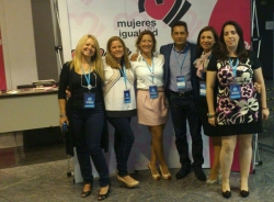 Mujeres en Igualdad Málaga, con Paco Pomares concejal de Igualdad y Bienestar Social.