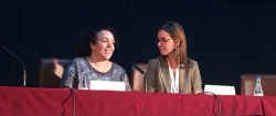 La consejera de Asuntos Sociales de Ceuta, Rabea Mohamed; y Carmen Fúnez.