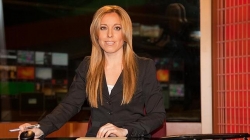 María Rodríguez, en los estudios del canal internacional en español de RT, en Moscú