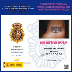 Campaña de la Policía Nacional contra la trata de seres humanos. 